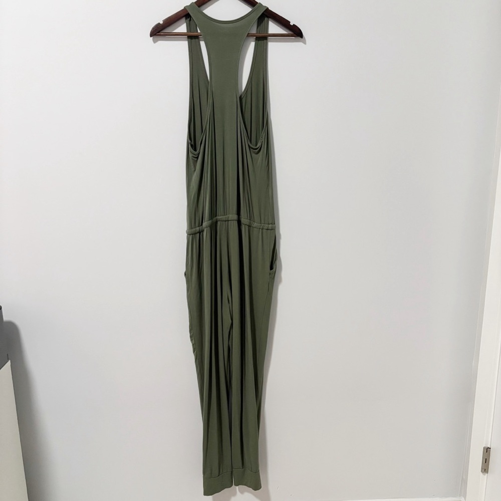 Aerie Womens Green Jumpsuit Casual Resort Wear Cinch Waist Pockets Size‎ Small - Picture 8 of 10